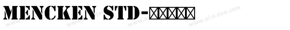 Mencken Std字体转换
